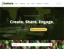 Tablet Screenshot of mahara.org