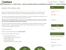 Tablet Screenshot of demo.mahara.org